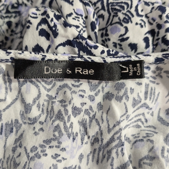 Doe & Rae Cold Shoulder Print Dress - Size Large Womens L - Picture 9 of 9
